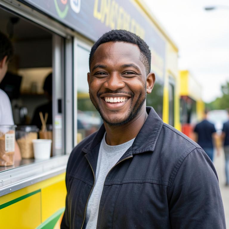 Portrait of fictional restaurant owner Andre Williams